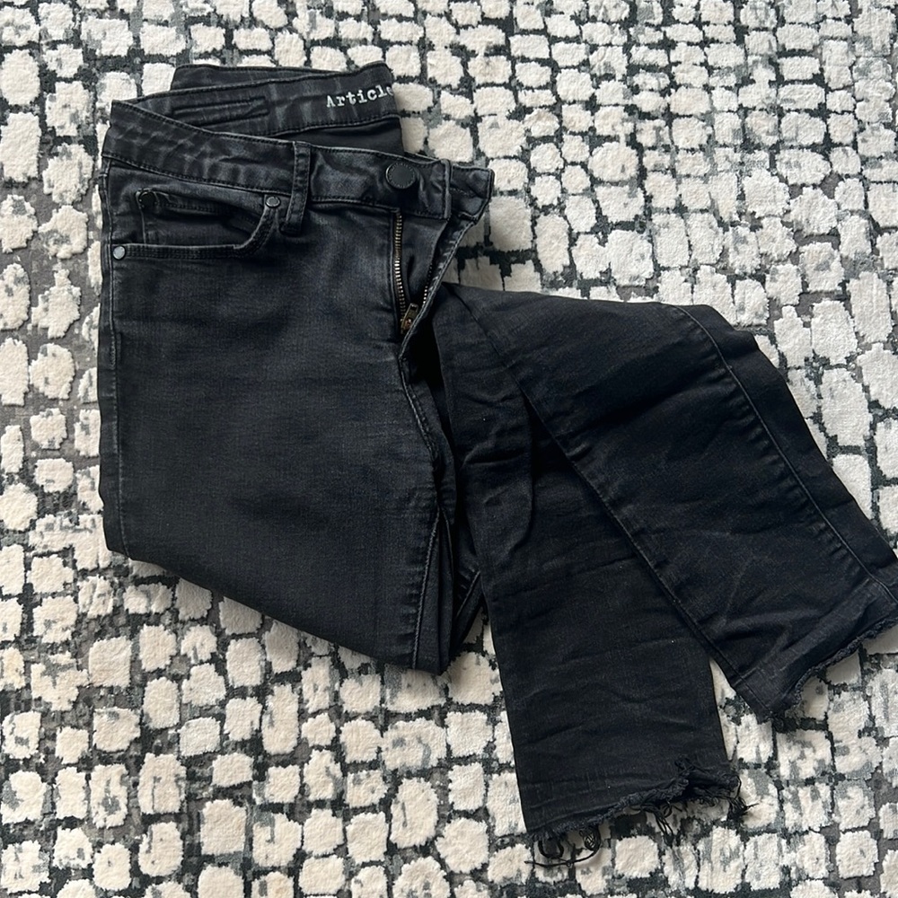 Articles of Society Charcoal Grey Black Wash Jean